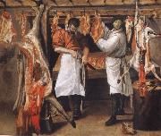 Annibale Carracci the butcher store Sweden oil painting artist